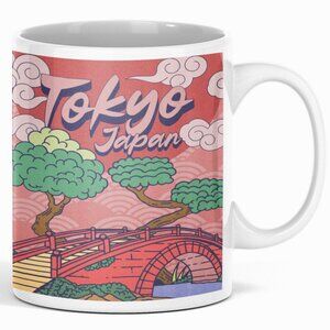 Tokyo Japan Garden Double-Sided Ceramic Coffee Mug